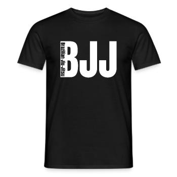 Signe brésilien de Jiu-Jitsu BJJ - T-shirt homme - noir - Devant - AI Model Male 178 light (178cm)