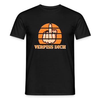 VERPISS DICH - Männer T-Shirt - Schwarz - Vorne - AI Model Male 178 light (178cm)