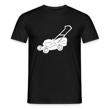 Gardening mower gardener lawn design - Men's T-Shirt - black - Front - AI Model Male 178 light (178cm)