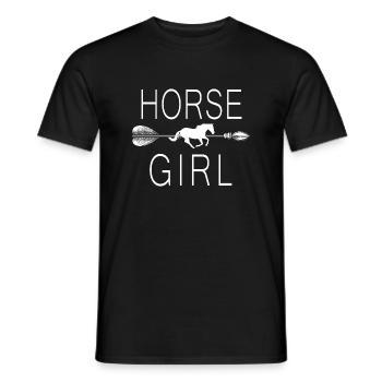 fille de cheval - T-shirt homme - noir - Devant - AI Model Male 178 light (178cm)