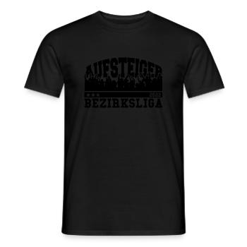 Aufsteiger 2022 Bezirksliga Aufstieg Fußball - Männer T-Shirt - Schwarz - Vorne - AI Model Male 178 light (178cm)