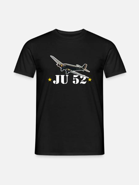 JU 52- Aunt JU - Männer T-Shirt - Schwarz