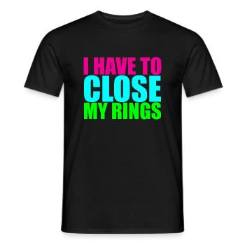 Je dois fermer mes anneaux 3 - T-shirt homme - noir - Devant - AI Model Male 178 light (178cm)