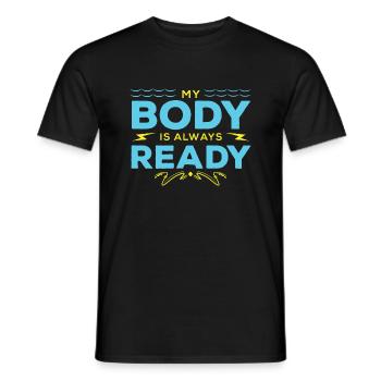 Beach Body Is Always Ready - Men's T-Shirt - black - Front - AI Model Male 178 light (178cm)