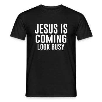 Jesus Christus Spruch Geschenk lustige Sprüche - Männer T-Shirt - Schwarz - Vorne - AI Model Male 178 light (178cm)