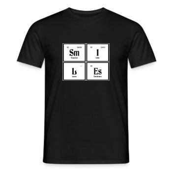 Sourires | Tableau périodique des éléments - T-shirt homme - noir - Devant - AI Model Male 178 light (178cm)