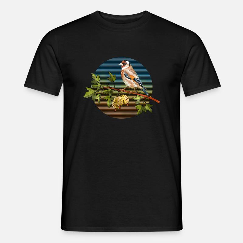 Bunter Vogel - Männer T-Shirt - Schwarz