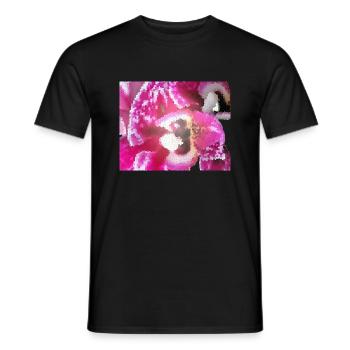 divided flower - Men's T-Shirt - black - Front - AI Model Male 178 light (178cm)