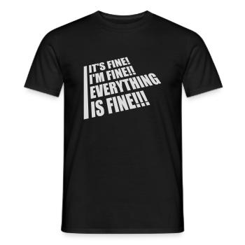 Tout va bien devis - T-shirt homme - noir - Devant - AI Model Male 178 light (178cm)