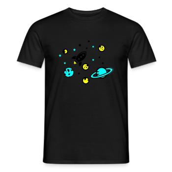 Univers - T-shirt homme - noir - Devant - AI Model Male 178 light (178cm)