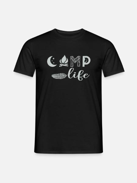 Camp live - Männer T-Shirt - Schwarz