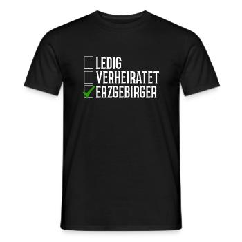 Erzgebirge Ledig Verheiratet - Männer T-Shirt - Schwarz - Vorne - AI Model Male 178 light (178cm)