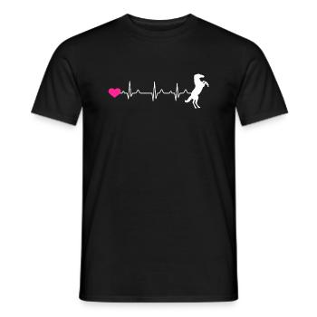 Heartbeat Horse - Men's T-Shirt - black - Front - AI Model Male 178 light (178cm)