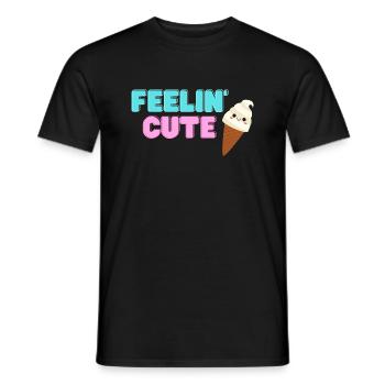 Feeling cute today - self love design - Männer T-Shirt - Schwarz - Vorne - AI Model Male 178 light (178cm)