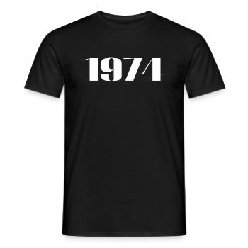 1974 - Gift born in 1974 - Men's T-Shirt - black - Front - AI Model Male 178 light (178cm)