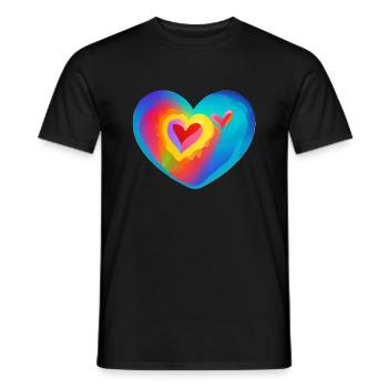 Mariage Fête des mères Saint-Valentin Fiançailles Amour - T-shirt homme - noir - Devant - AI Model Male 178 light (178cm)