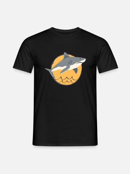 Hai Symbol - Männer T-Shirt - Schwarz