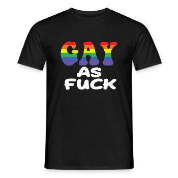 Gay - Männer T-Shirt - Schwarz - Vorne - AI Model Male 178 light (178cm)