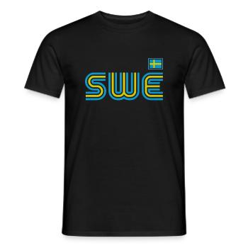 Schweden Schweden Flagge national norden skandinavia - Männer T-Shirt - Schwarz - Vorne - AI Model Male 178 light (178cm)