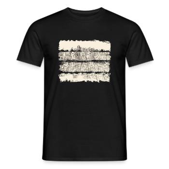 Ville usa illinois america travel états-unis - T-shirt homme - noir - Devant - AI Model Male 178 light (178cm)