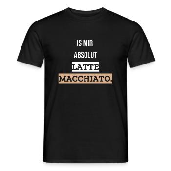 Is mir absolut Latte Macchiato - Männer T-Shirt - Schwarz - Vorne - AI Model Male 178 light (178cm)