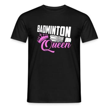 Badminton Queen Player Femme Fille - T-shirt homme - noir - Devant - AI Model Male 178 light (178cm)