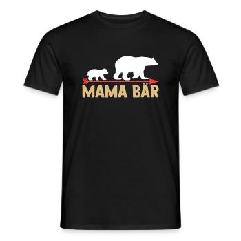 Mutter Mama Bär - Männer T-Shirt - Schwarz - Vorne - AI Model Male 178 light (178cm)