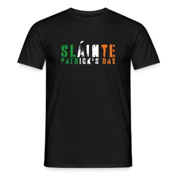 Saint Patrick's Day Is Slainte Patrick's Day - Men's T-Shirt - black - Front - AI Model Male 178 light (178cm)