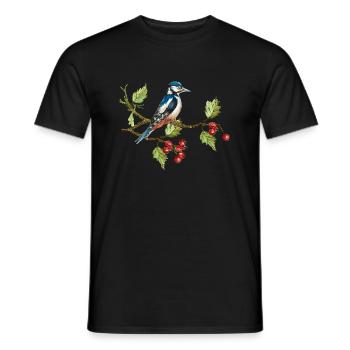 Bunter Vogel - Männer T-Shirt - Schwarz - Vorne - AI Model Male 178 light (178cm)