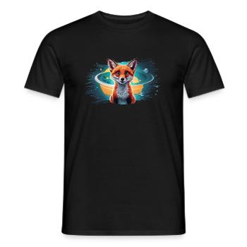 Fuchs - Illustration - Männer T-Shirt - Schwarz - Vorne - AI Model Male 178 light (178cm)