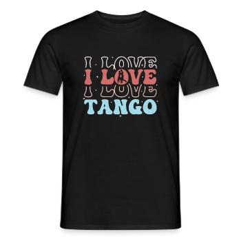 J’aime le tango tango danse musique latine - T-shirt homme - noir - Devant - AI Model Male 178 light (178cm)