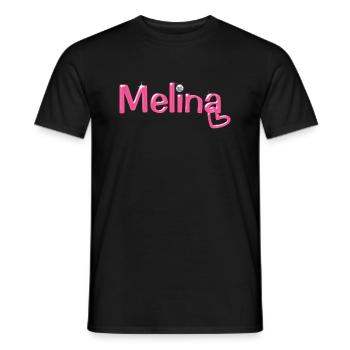 Melina Name Balloon Police - T-shirt homme - noir - Devant - AI Model Male 178 light (178cm)