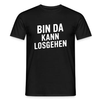 Bin da kann losgehen - Männer T-Shirt - Schwarz - Vorne - AI Model Male 178 light (178cm)