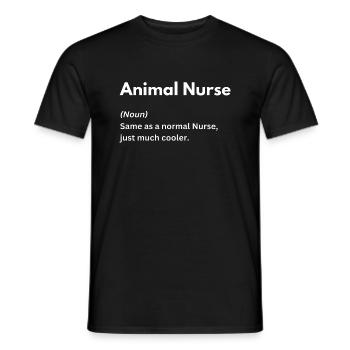 Infirmière animale identique à l’infirmière normale juste beaucoup plus fraîche - T-shirt homme - noir - Devant - AI Model Male 178 light (178cm)