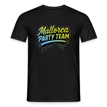 Mallorca Party Team Bunt - Männer T-Shirt - Schwarz - Vorne - AI Model Male 178 light (178cm)