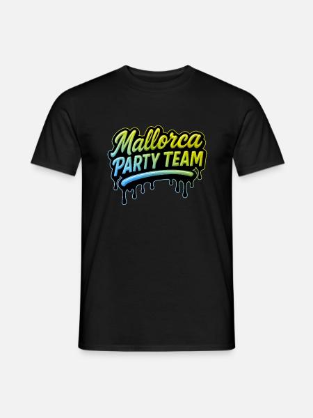 Mallorca Party Team Bunt - Men's T-Shirt - black