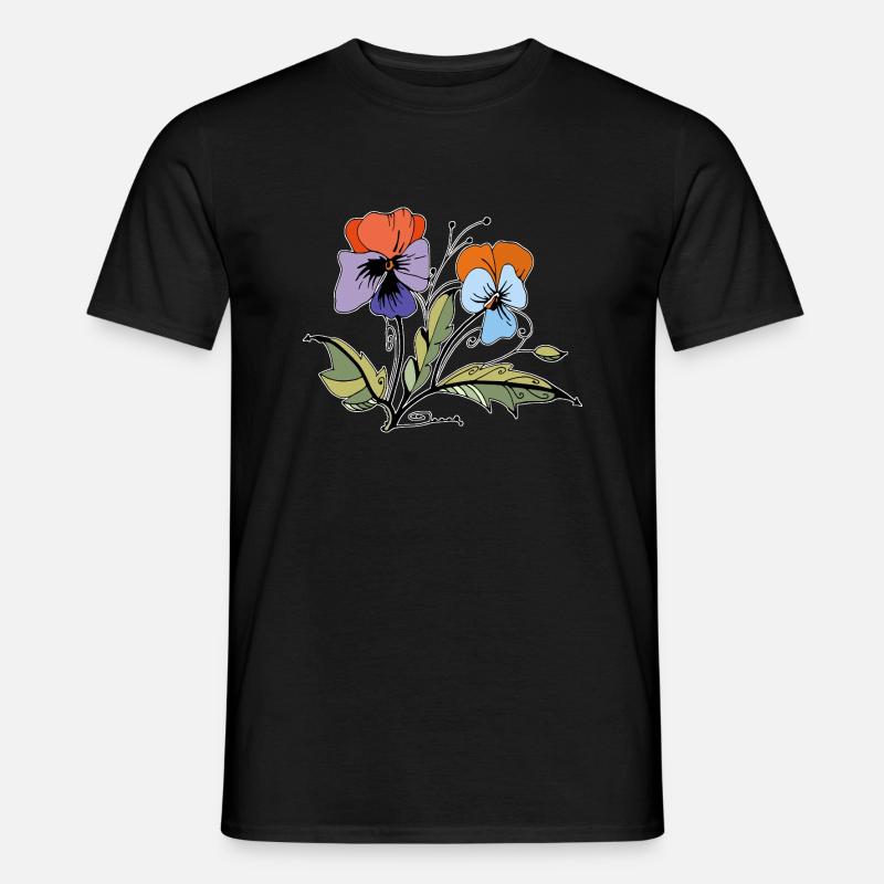 Flowers - Men's T-Shirt - black
