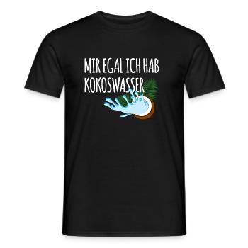 Mir Egal Ich Hab Kokoswasser - Männer T-Shirt - Schwarz - Vorne - AI Model Male 178 light (178cm)