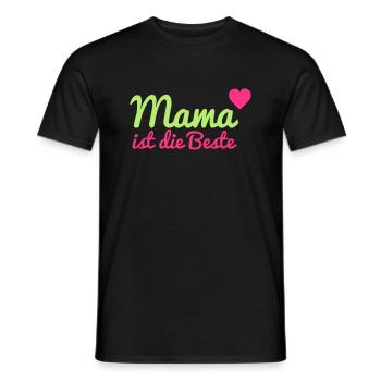 Mama ist die Beste - Männer T-Shirt - Schwarz - Vorne - AI Model Male 178 light (178cm)