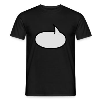 Two-tone comic bubble - Men's T-Shirt - black - Front - AI Model Male 178 light (178cm)