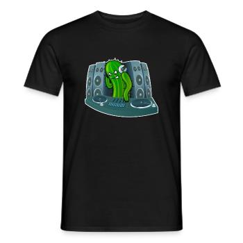 Cactus DJ - Men's T-Shirt - black - Front - AI Model Male 178 light (178cm)