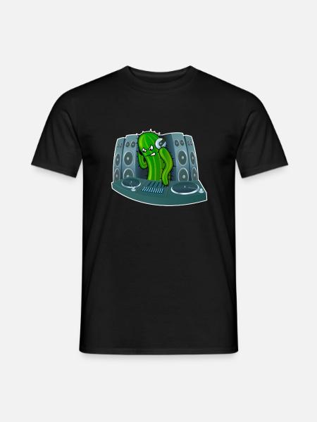 Kaktus DJ - Männer T-Shirt - Schwarz