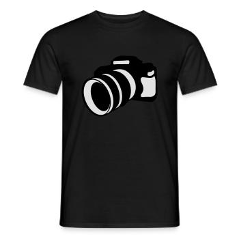 Appareil photo - T-shirt homme - noir - Devant - AI Model Male 178 light (178cm)
