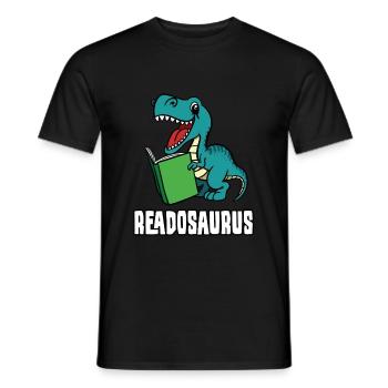 Readosaurus - Männer T-Shirt - Schwarz - Vorne - AI Model Male 178 light (178cm)