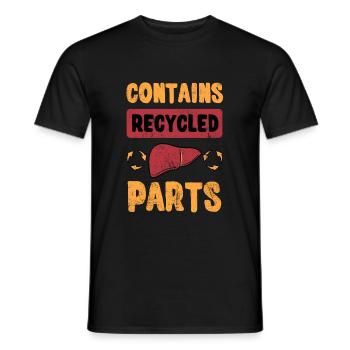 Contains Recycled Parts - T-shirt homme - noir - Devant - AI Model Male 178 light (178cm)