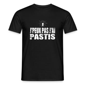 J'peux pas j'ai pastis - T-shirt homme - noir - Devant - AI Model Male 178 light (178cm)