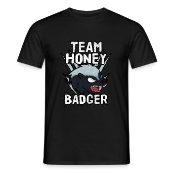 Team Honey Badger - Men's T-Shirt - black - Front - AI Model Male 178 light (178cm)