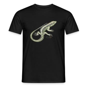 Zauneidechse - Männer T-Shirt - Schwarz - Vorne - AI Model Male 178 light (178cm)