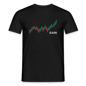 Forex Trader - Candlestick Chart - Chemise de trading - T-shirt homme - noir - Devant - AI Model Male 178 light (178cm)