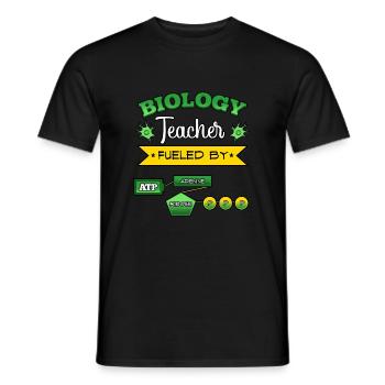 Biology Teacher Fueled By ATP Adenine - Männer T-Shirt - Schwarz - Vorne - AI Model Male 178 light (178cm)